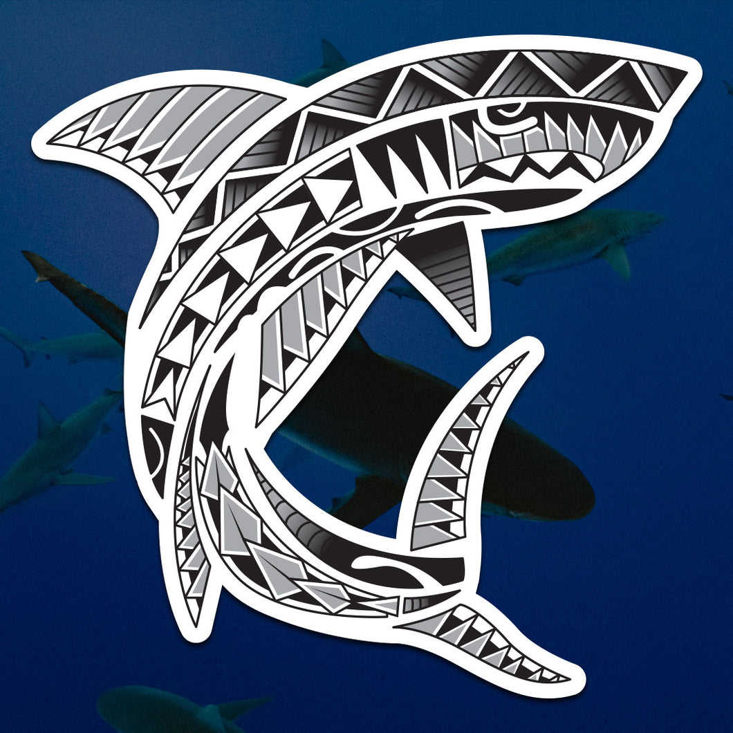 Polynesian Shark Sticker