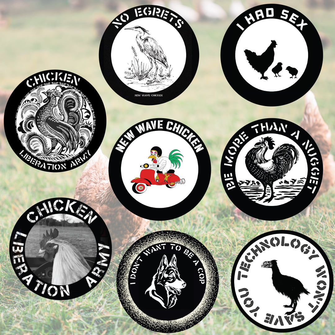 New Wave Chicken Sticker Bomb Pack – Maui Sticker Company