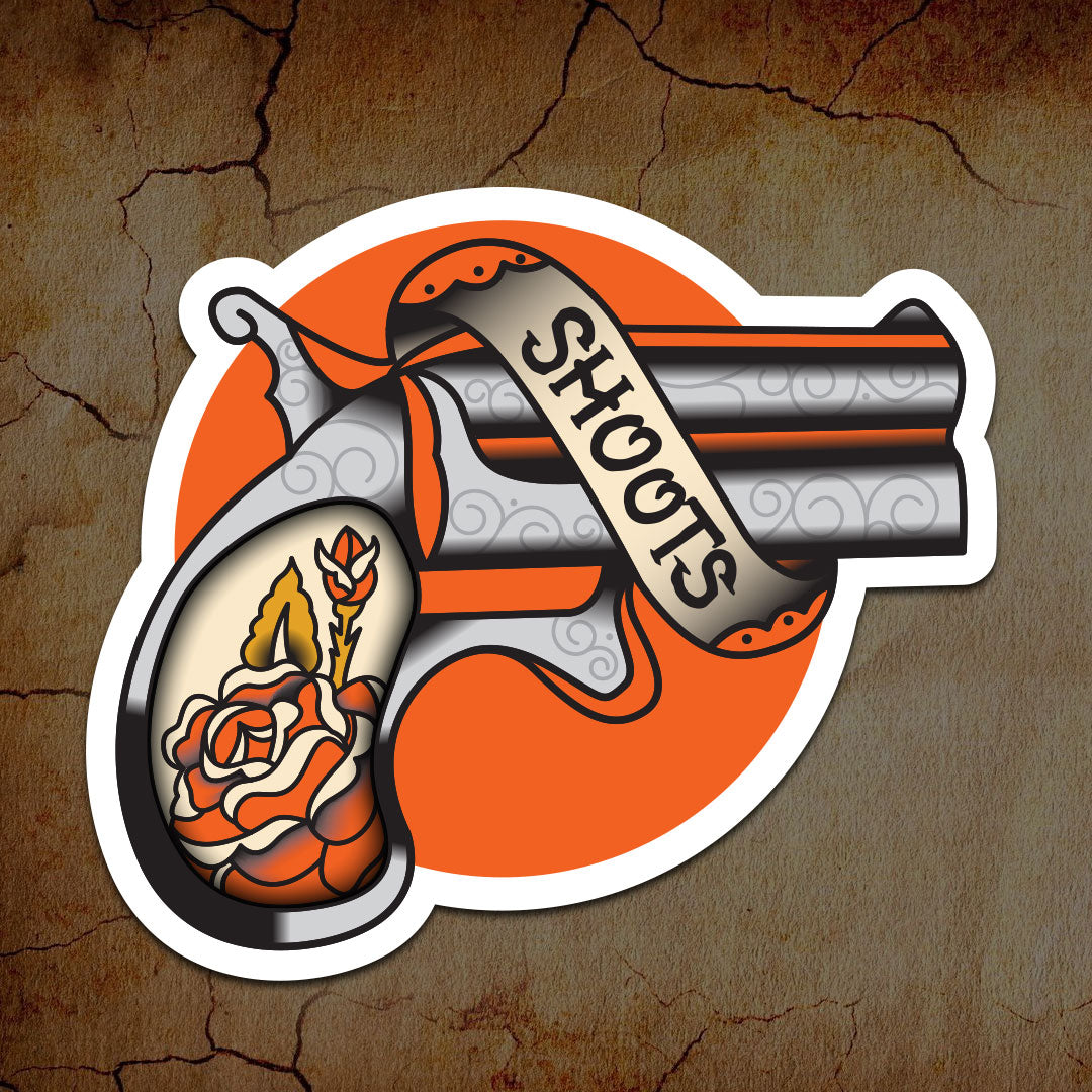 Gun Sticker Template Shoots Gun – Maui Sticker Company