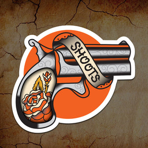 Shoots Gun Sticker