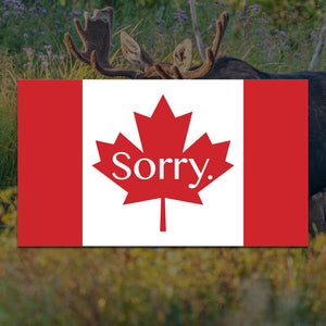 Sorry Canada Flag Sticker