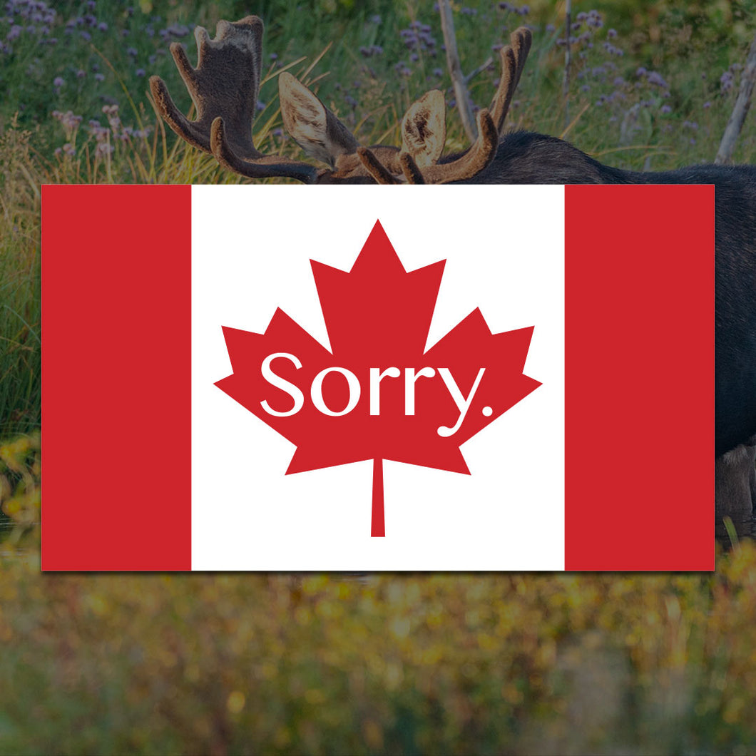 Sorry Canada Flag Sticker