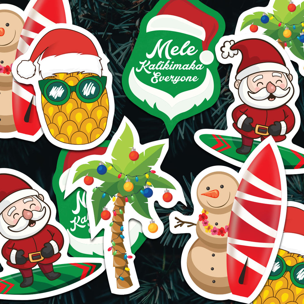Hawaiian Christmas Sticker Bomb Pack – Maui Sticker Company