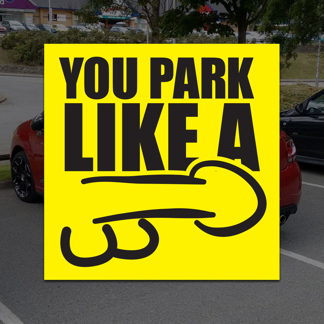 You Park Like a Dick Sticker